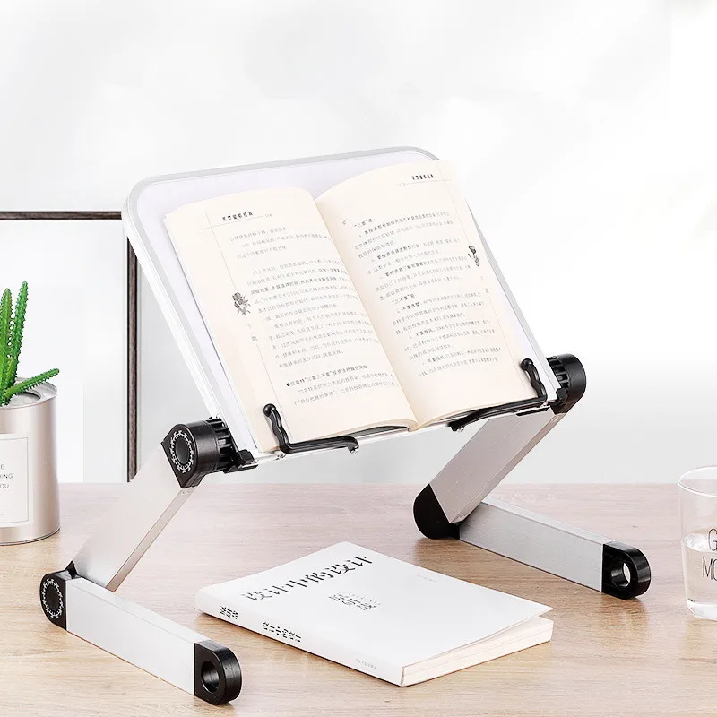 
Multifunctional Metal Adjustable Foldable Bookstand For Reading Book Document Holder Reading Desk Bookends 