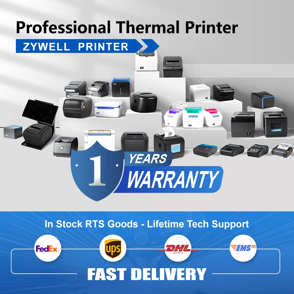 Китайский поставщик принтера ZYWELL 80 мм Термопринтер impresora etiquetas u + s l pos принтер