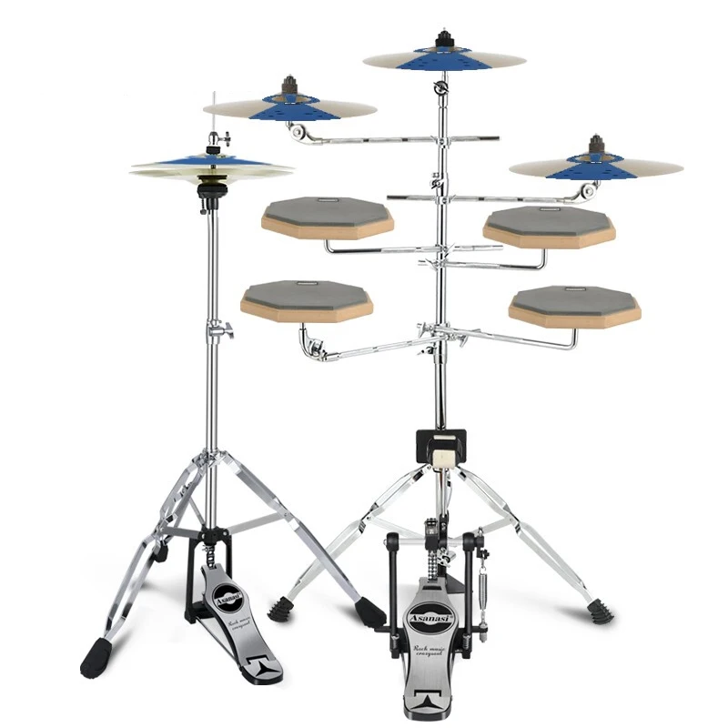 Good quality practice pad set 5-pc with cymbal with drum sticks