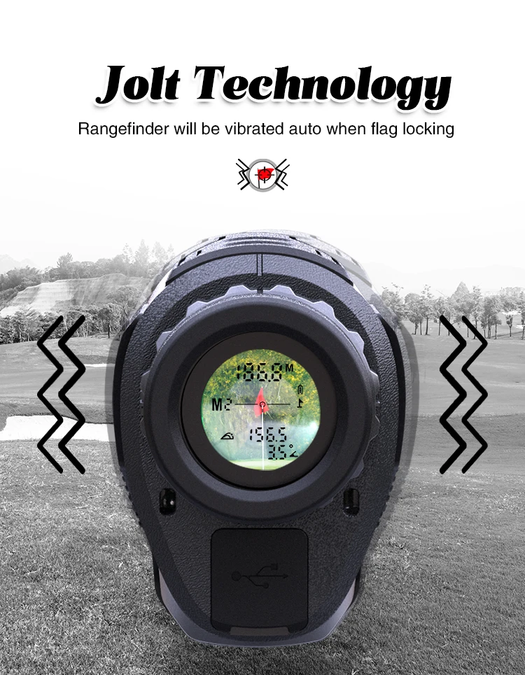 8X magnification laser rangefinder with softer rubber body sweat resistant range finder for golf sport rangefinder