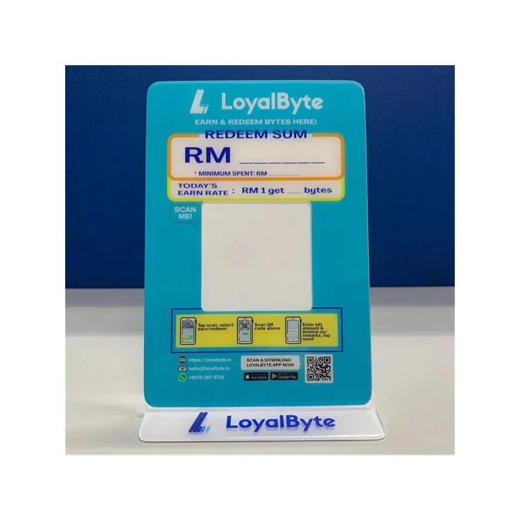 EXCEL 2021 New Design Insertable WeChat Payment sign holder Mobile Scan QR Code Stand Acrylic Display