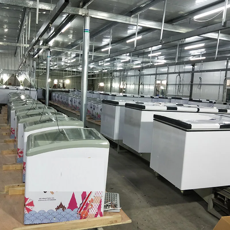 150L Counter Top refrigeration ice cream chest freezer commercial showcase freezer with designed stickers
