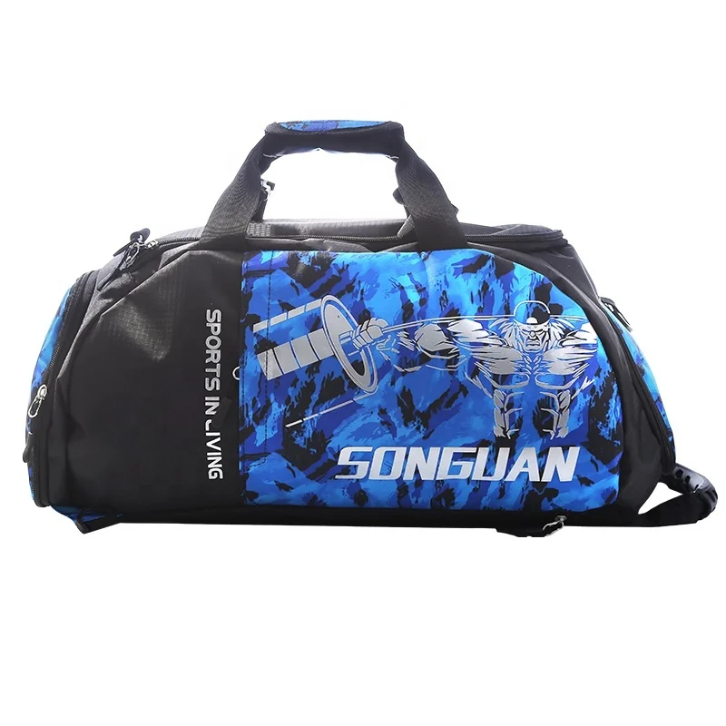 SG8011 Heavy Duty and Water Resistant Large Duffel Backpack Sports Gym Bag with Shoe Compartment