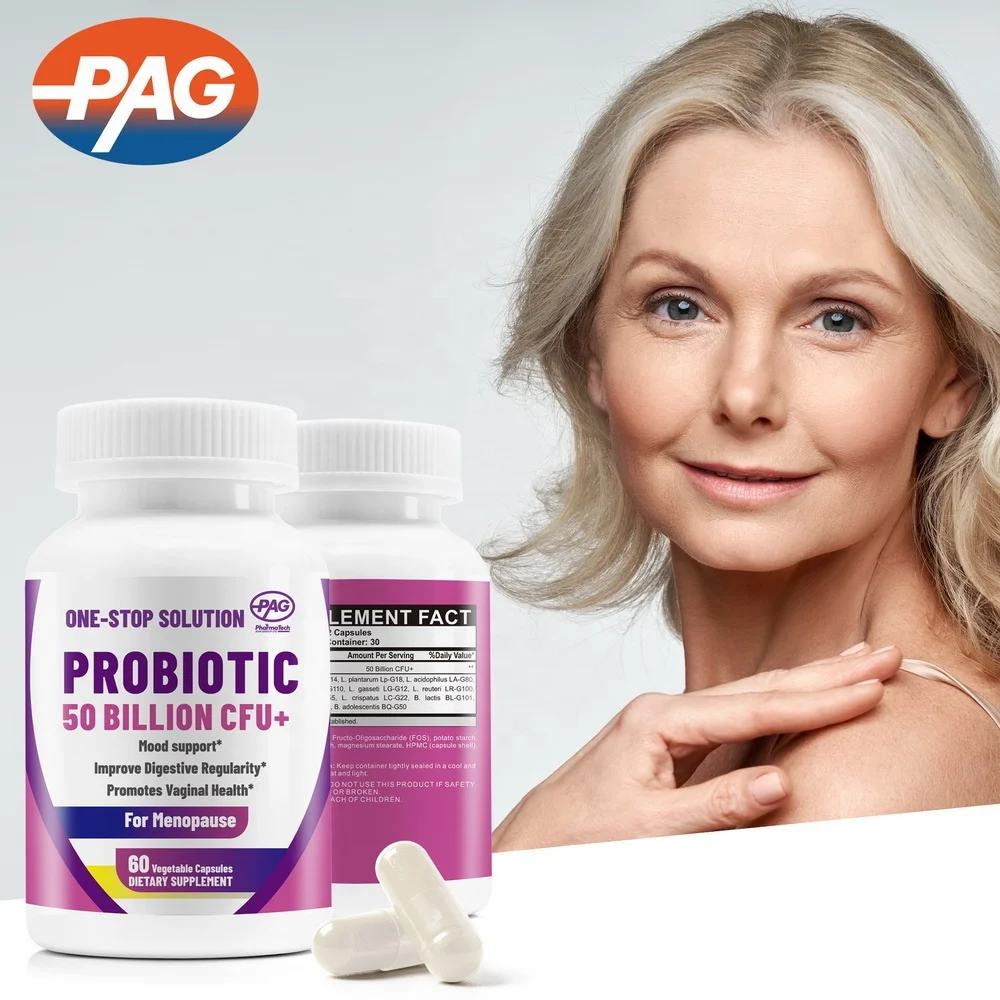 OEM Vegan Product Immune Probiotics For Vaginal Health Menopause Herbal Supplements Natural Menopause Probiotics Hard Capsule