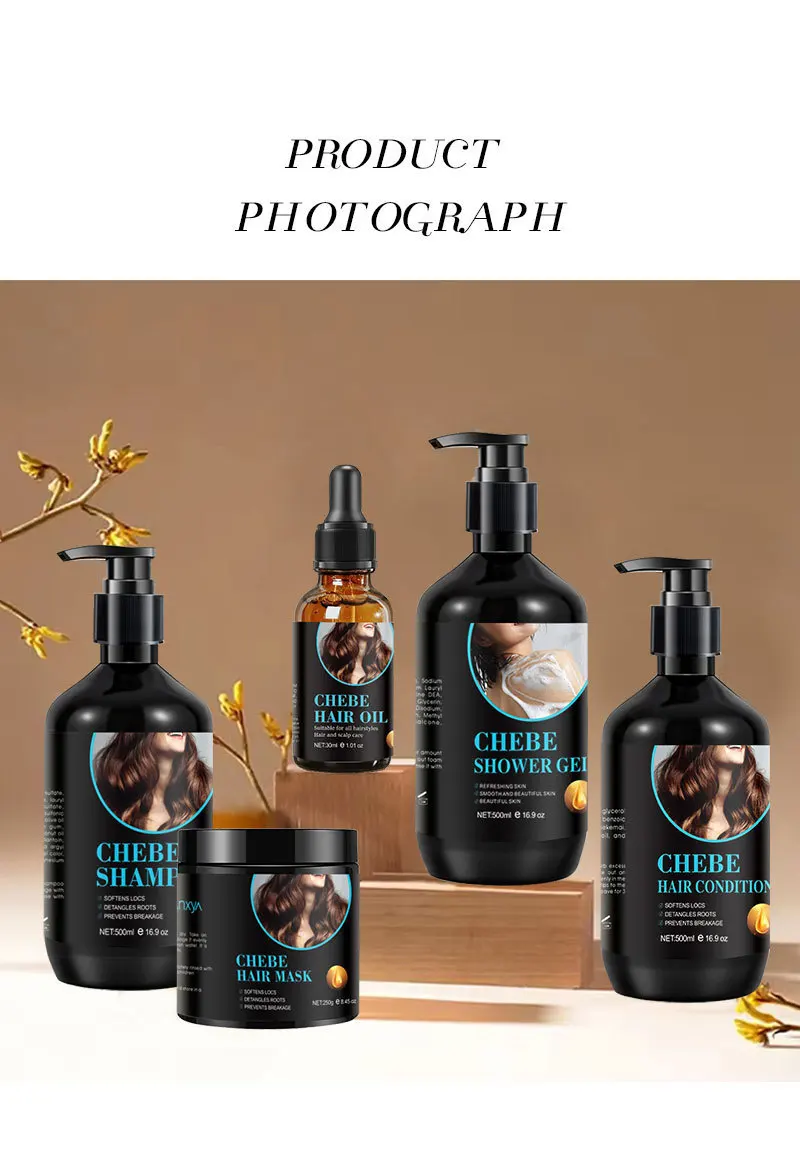 Private Label Shampoo CHEBE Powder Anti-dandruff Anti Hair Loss Conditioner Hair Food Moisturizing Essence Women Products Kit