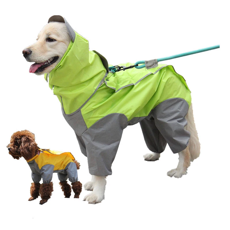 Amazon Hot Sell Practical reflective raincoat for pets during the rainy season dog raincoat