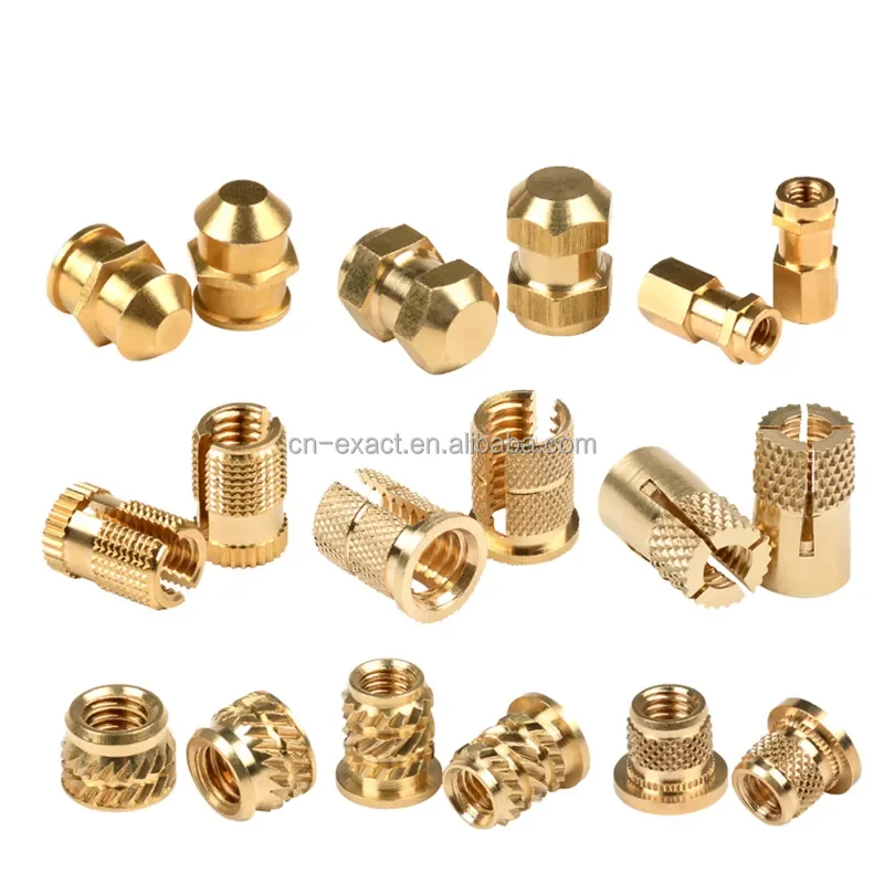 Factory Fastener OEM DIN 16903 brass knurled threaded insert nuts
