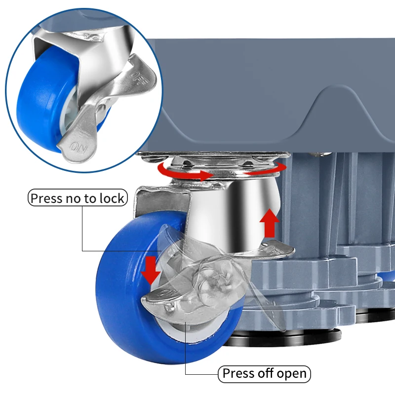 Factory Direct Sale Movable Adjustable Washing Machine Stand With Wheels