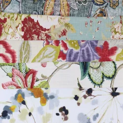 Digital Printing 282gsm Custom 45% Linen 55% Cotton Upholstery Slub Fabric For Curtain