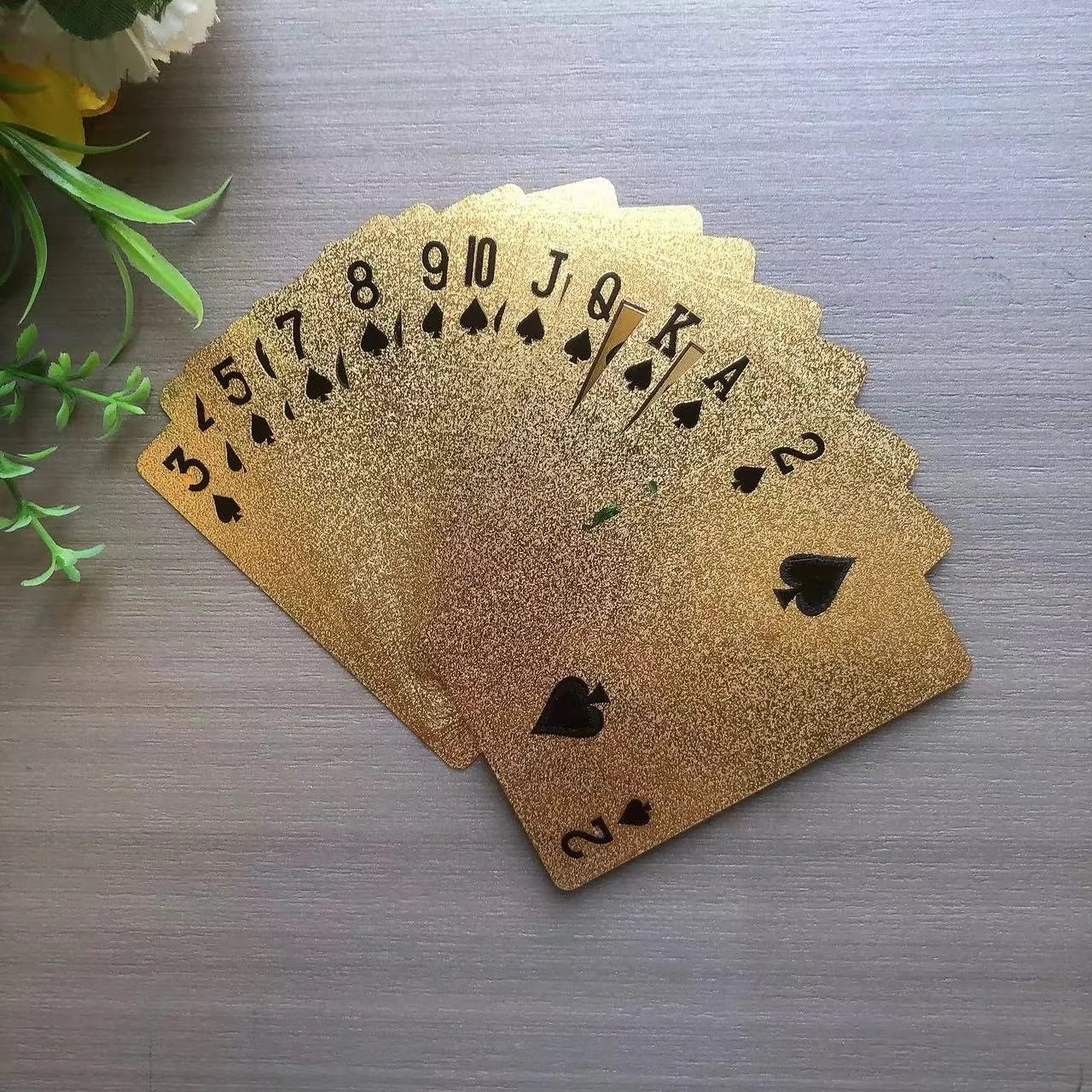 Роскошная Золотая фольга сексуальные покерные карты высокого качества пластиковая ПВХ колода карт покерная