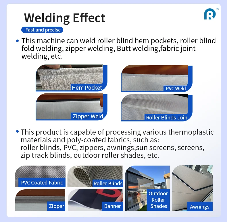 The most advanced and multifunction roller blind welding machine