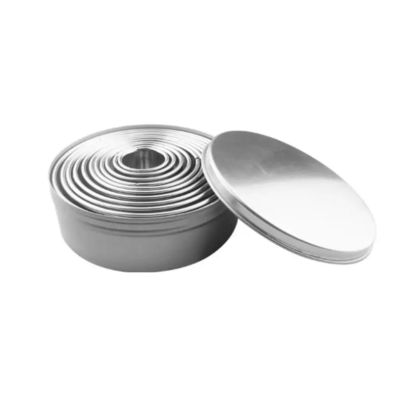 Lixsun Stainless Steel 11pcs Food Grade Round Shape Fruit Vegetable Cutter and Cookie Cutters Set Material