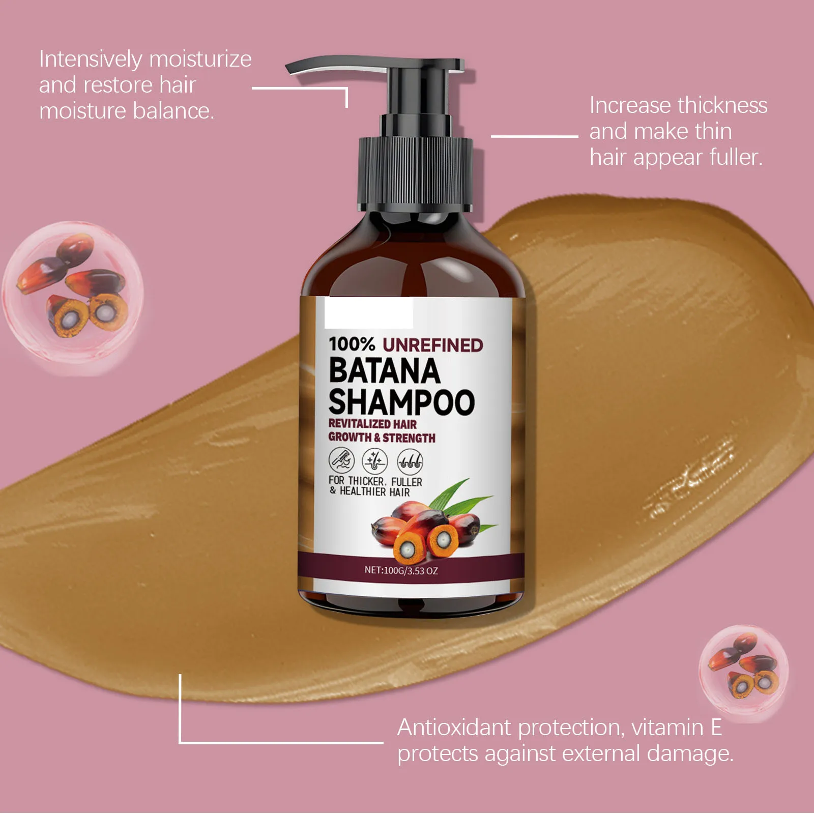 Batana Oil Hair Conditioner Moisturizing Repair Deep Nourishing Smoothing dry glossy Oil Control Hair Batana Shampoo