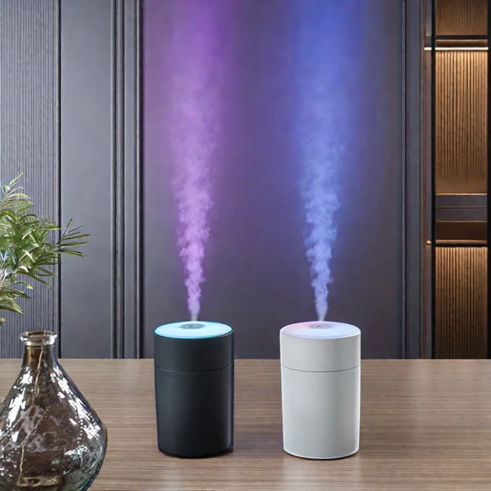 200ML USB Colorful Lights Ultrasonic Cool Mist Humidifiers Portable Home Car Air Humidifier