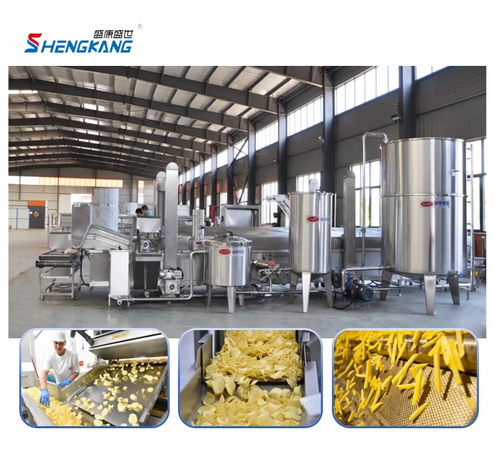Factory Directly Fully Automatic Small Scale Potato Chips Crisps Frying Machine French Fries Potato Chips Production Line