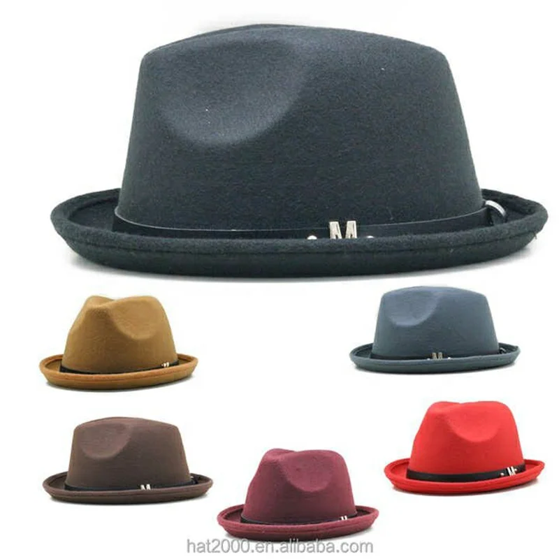 Пляжная соломенная шляпа с узкими полями шерсть фетровая Панама шлемы fedora шляпы Хомбург с roll up краев