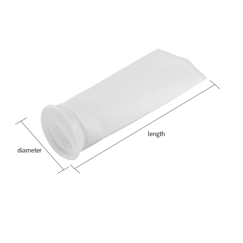 Карманный мешок для промышленных фильтров 4 дюйма x 15 дюймов 105x380 мм из полипропилена и нержавеющей стали 0 1/0 2/0 5/1/5/10/25/50/100/200