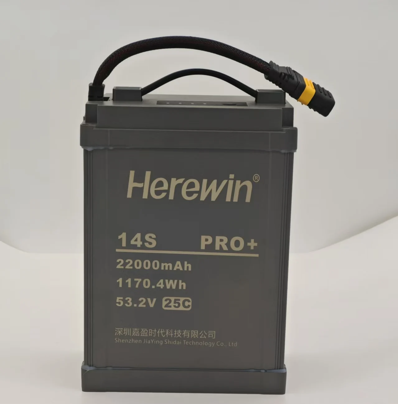 Plug-In Battery for High-Voltage Agricultural Drones Aluminum alloy wire Herewin 25C 14S1P 53.2V 22000mAh