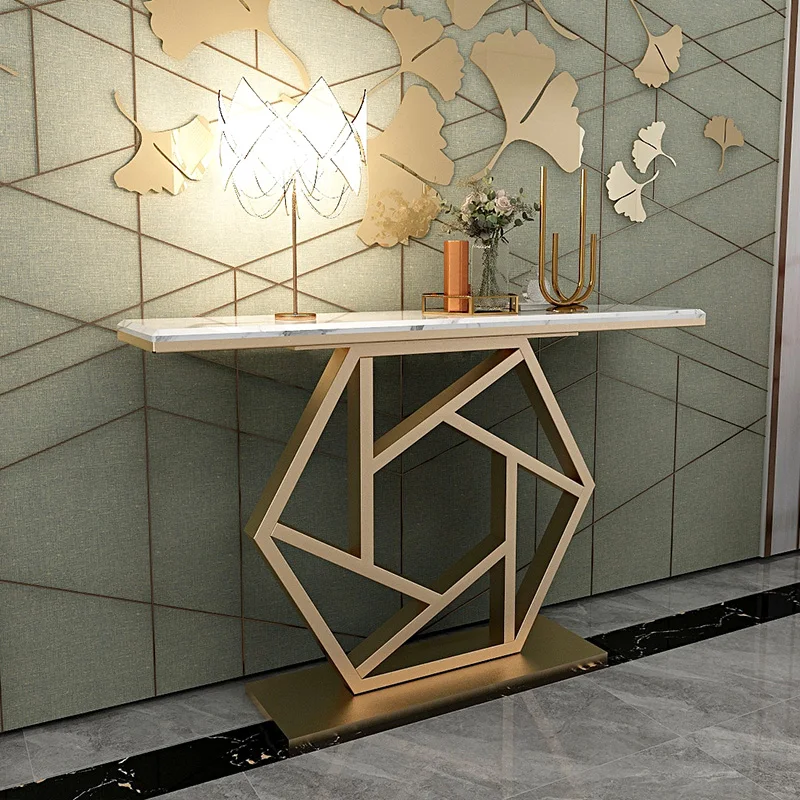 Light luxury Nordic marble against the wall rectangular Console table