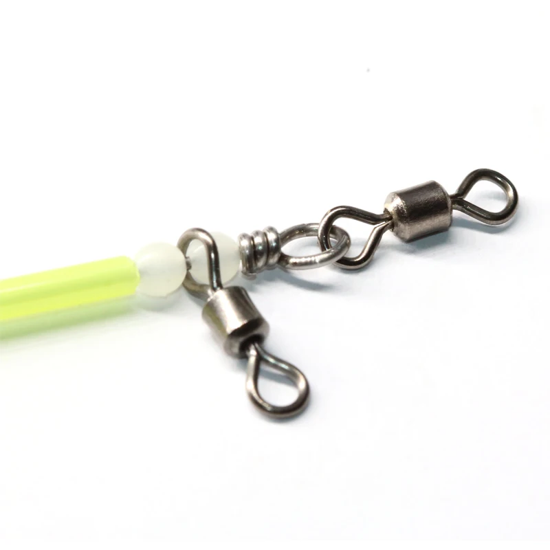 Luminous Stainless Steel Fishing Balance Rolling Swivel Rotary Sea Fishing Anti Tangle Salmon Fishing Tackle Connector