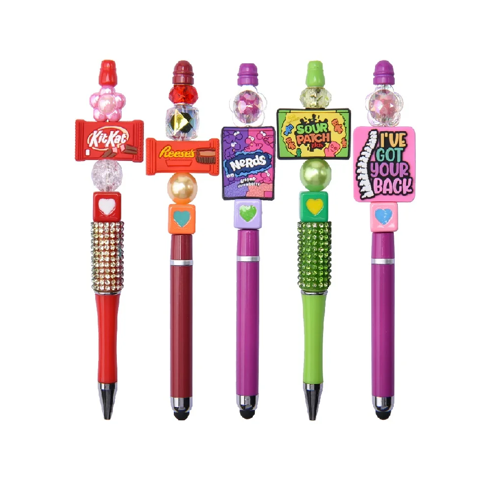 New fashion western focal beads taylor bad bunny karol g pop star selena 2D focal beads candy bead for pen