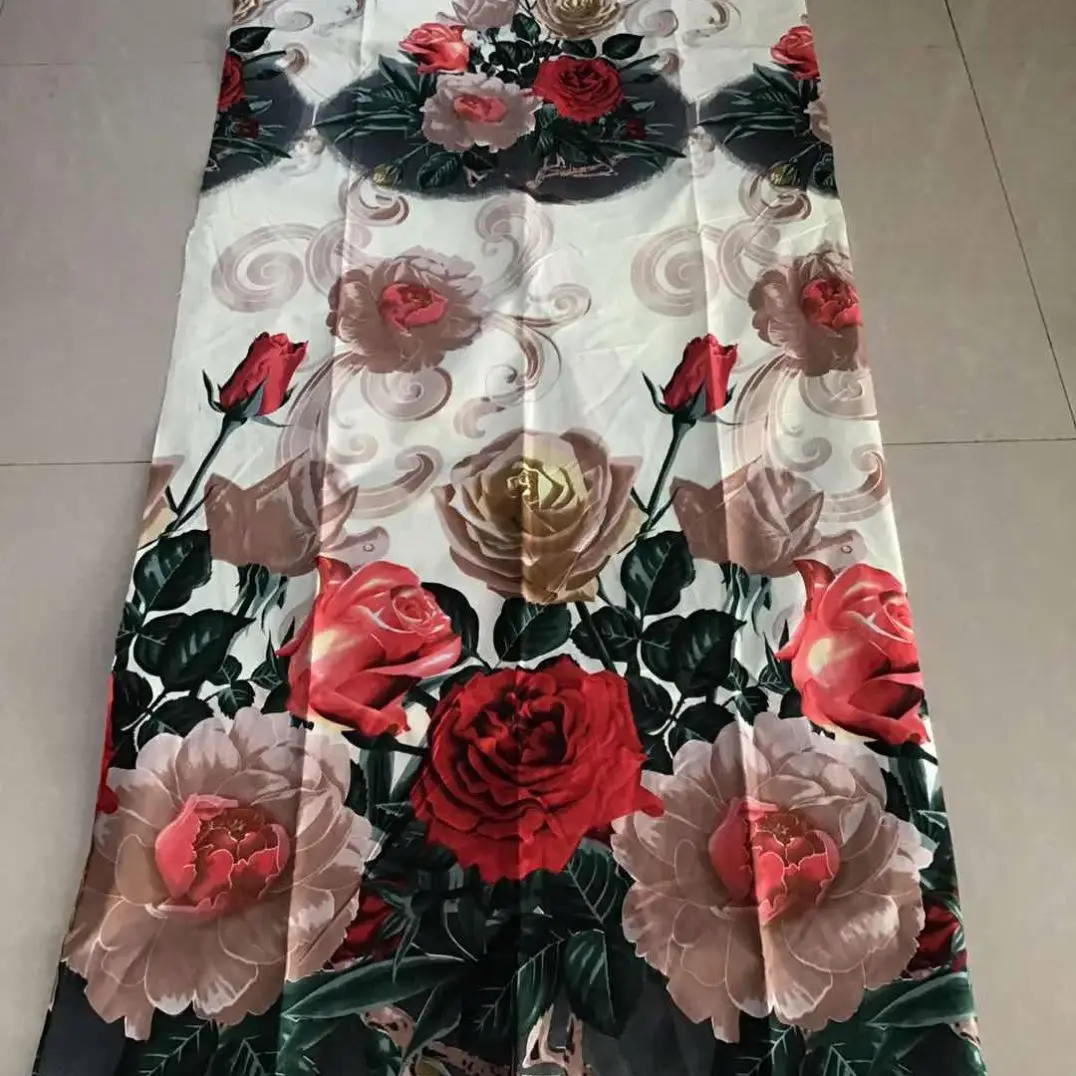 Cheap Price Printed Polyester Floral Mesh Fabric