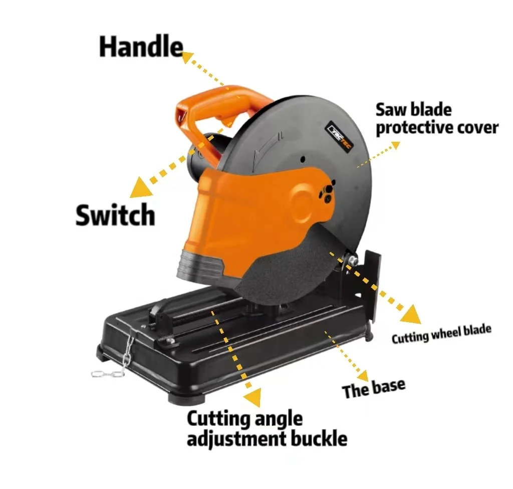 355mm Metal Cutting Machine 2600W Cut Off Saw Electric High Power Cut-off Machine