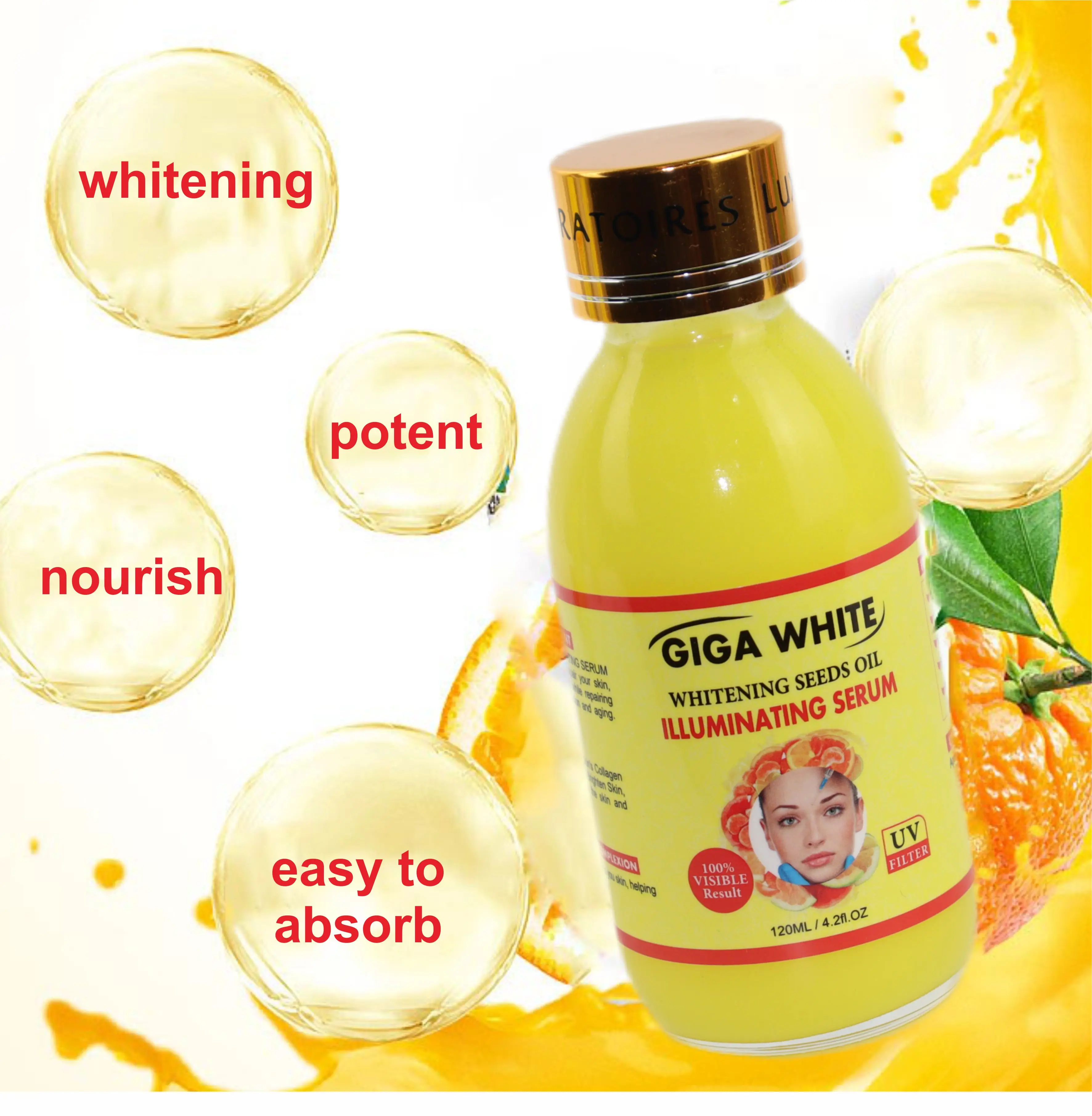 Spot Remover Whitening  Beauty Skin Care GIGA WHITE ILLUMINATING SERUM and Pure Crystal gold Whitening facial Serum
