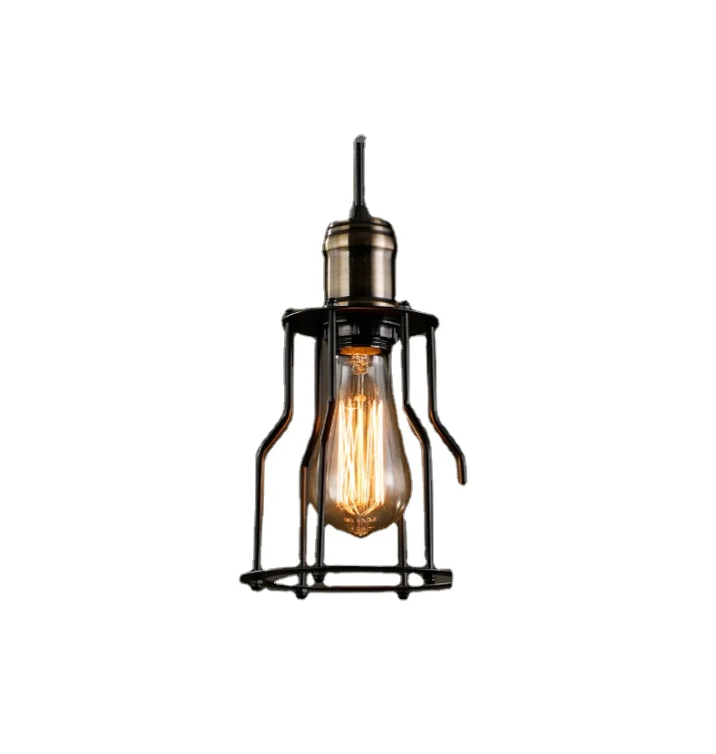 Retro loft hanging wire Suspended chandelier creative personality single restaurant bar table industrial lamp Edison bulb