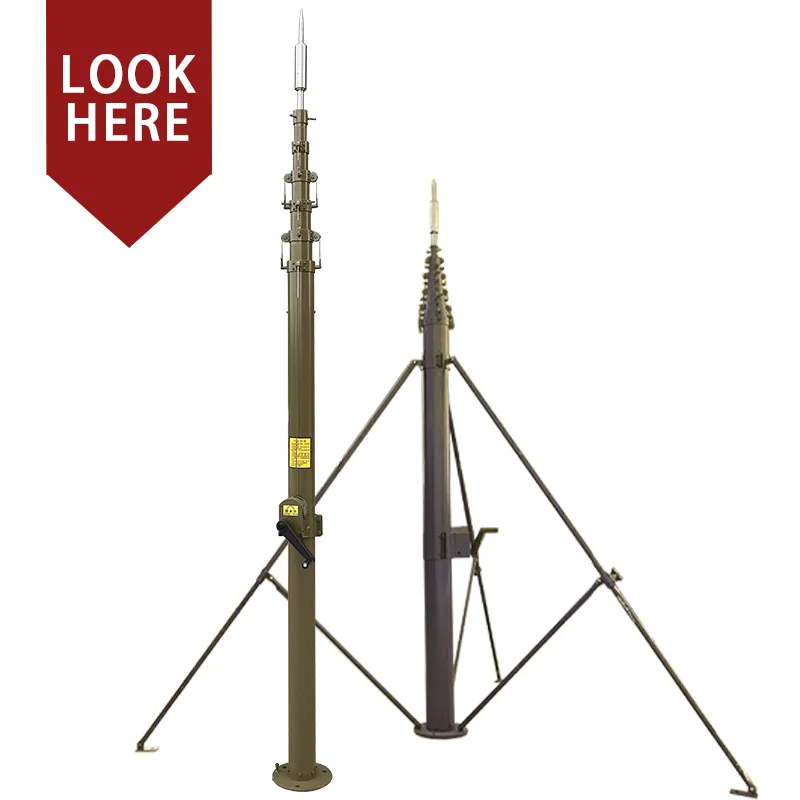 3-30m electric high-end portable aluminum alloy mobile communication lighting tripod lifting mast