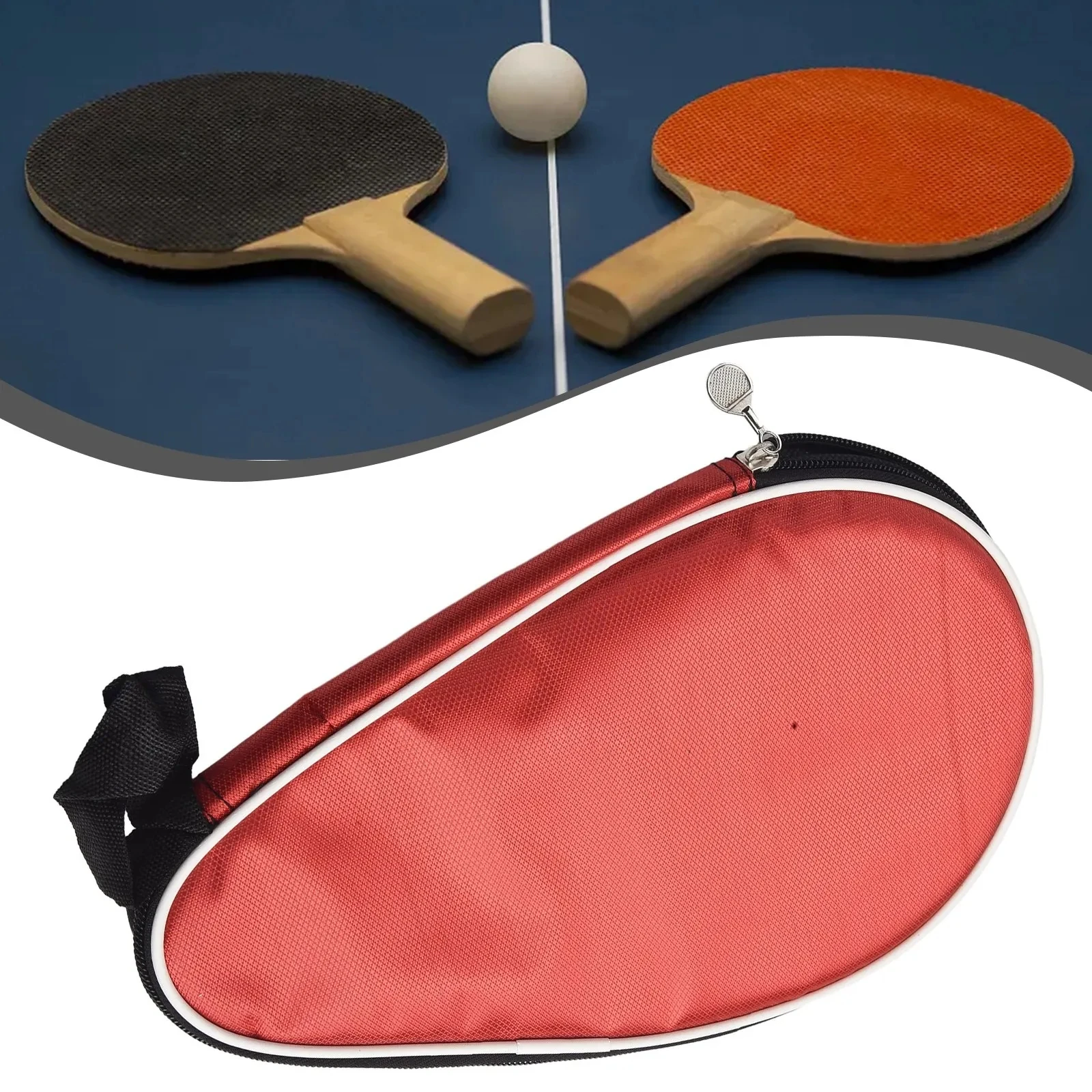 For 2 Pingpong Paddle Bat Table Tennis Racket Case Bag Pingpong Paddle Storage Bag Waterproof Portable Table Tennis Equipment