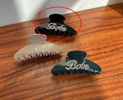 High Quality Rhinestone Letters Babe Acrylic Acetate Hair Claw Clip 11Cm Diamond Barrettes Women Shark Clips Hairpin Accessories