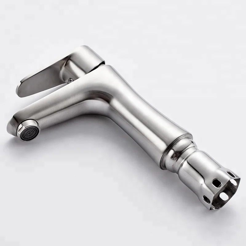 304 Stainless Steel  Lavatory Basin Mixer Faucets bathroom Taps And Mixers