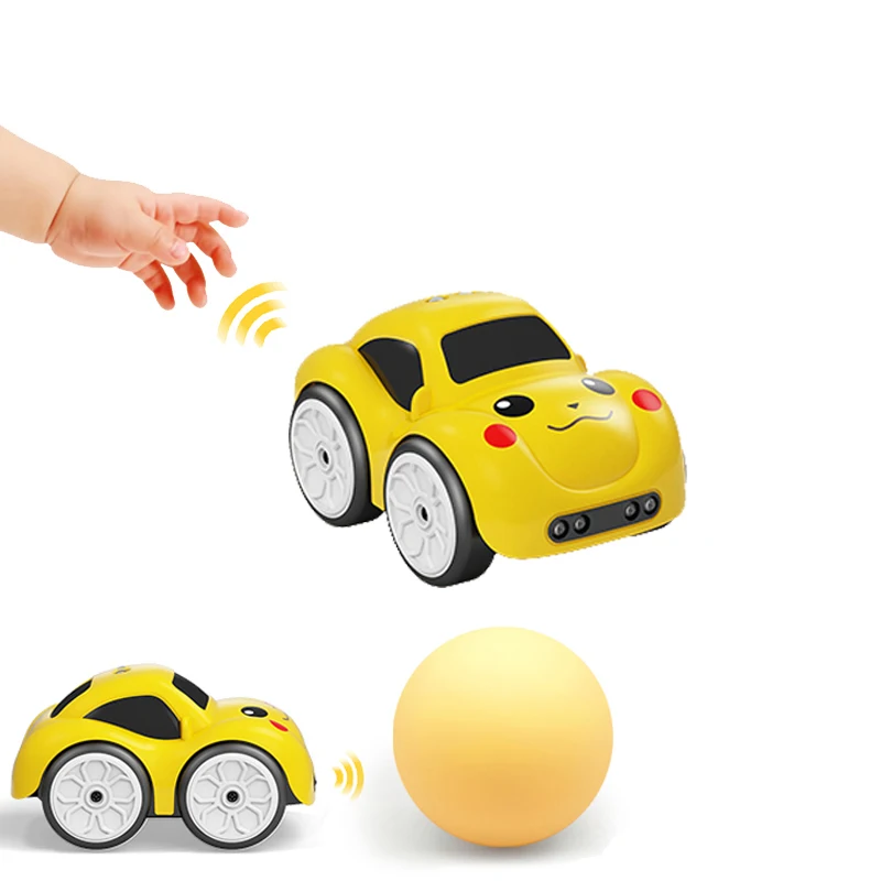 line patrol mode induction vehicle tracking cute cartoon mini remote control 2.4g metal high speed car toy mini rc car vehicle