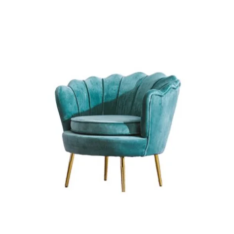Upholstered Sofa Chair Modern Comfortable Scallop Chair Velvet Finger Chair