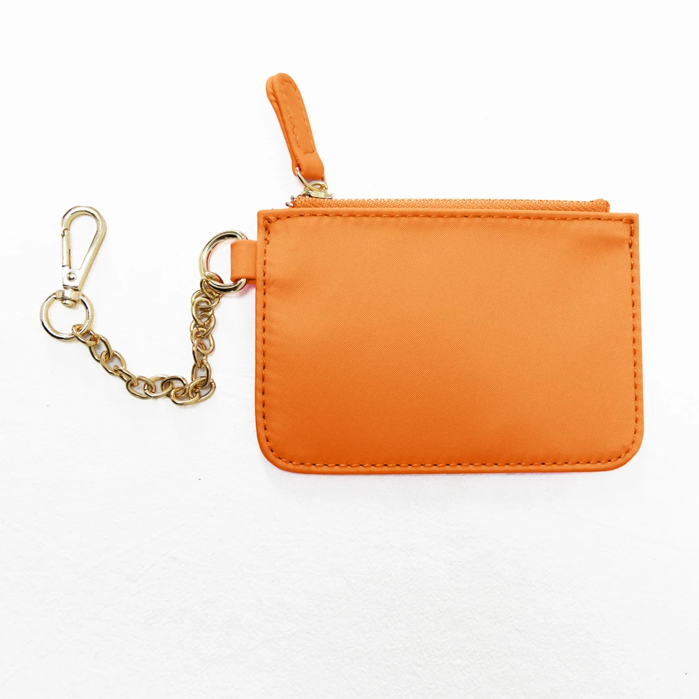 Mini Keychain Wallet  Nylon Wallet Card Holder Women Coin Purse with Zipper