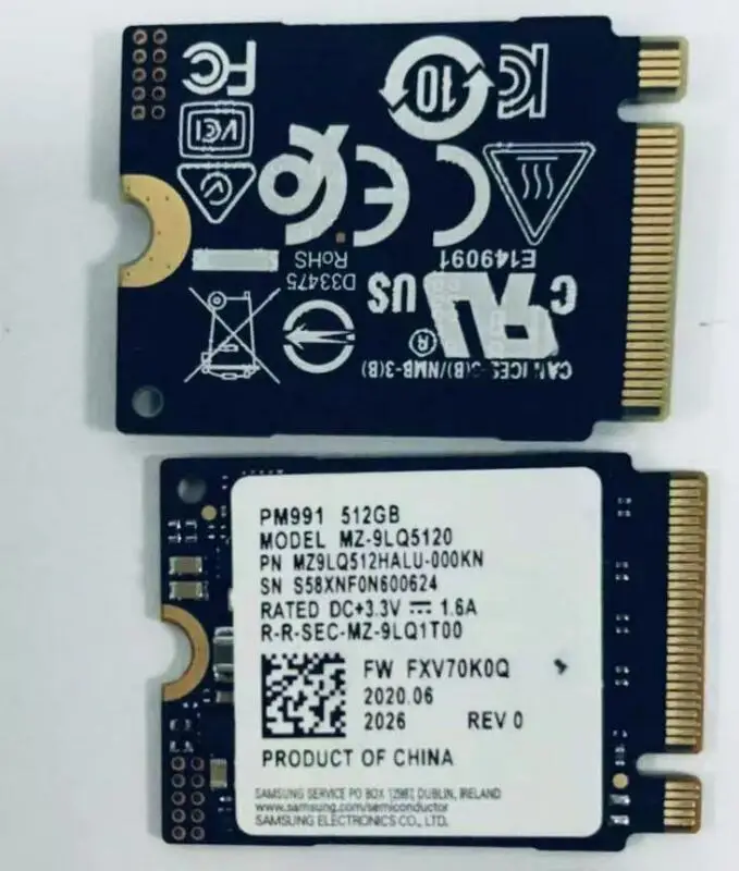 1 ТБ PM991 SSD M.2 внутренний PCIe 3,0x4 2230 NVMe R31264 твердотельный накопитель 512 ГБ PM991 SSD M.2