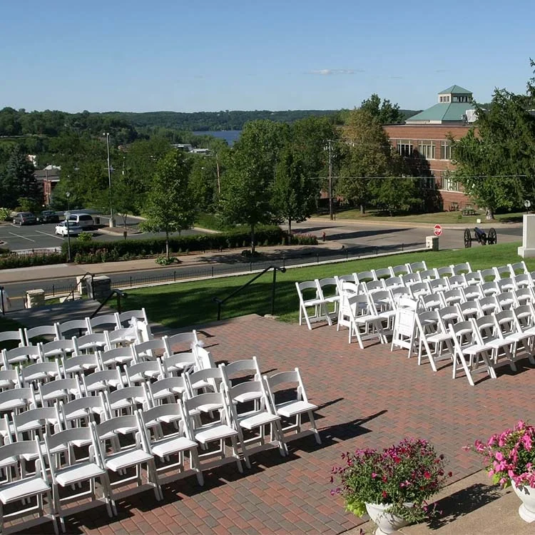 Wood Garden Chairs Outdoor Foldable Chair Dinning Wedding Event Plastic White  Folding Chair