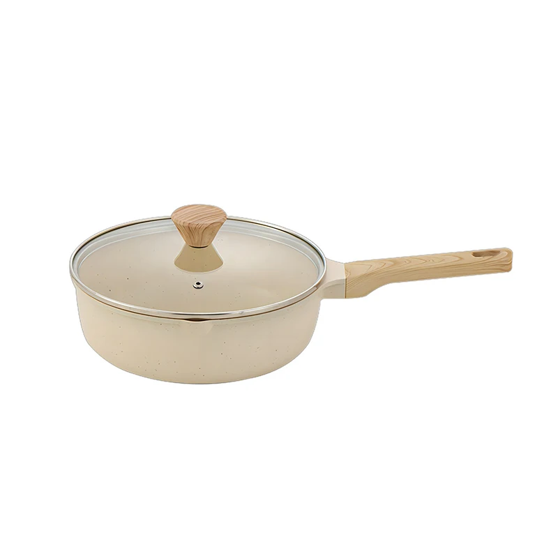 European Non-Stick Flat Bottomed 24cm Aluminium Frying Pan Induction Cooker Gas Stove Compatible Multi-Purpose Household
