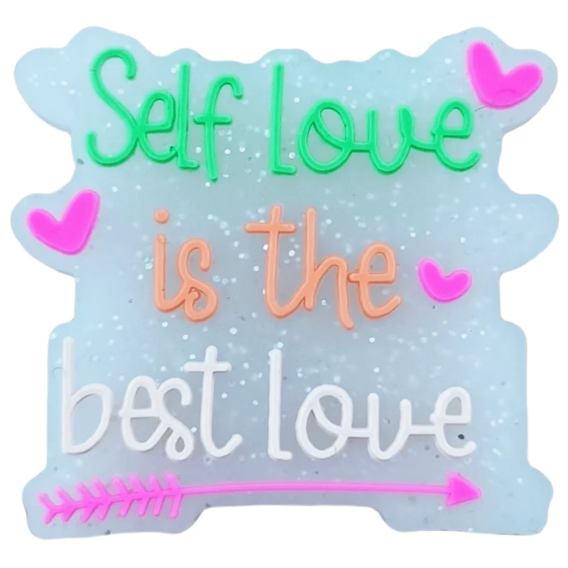 Wholesale Self Love Is The Best Love Silicone Focal Beads Do it For Yourself See Loose Beads For Pen Making