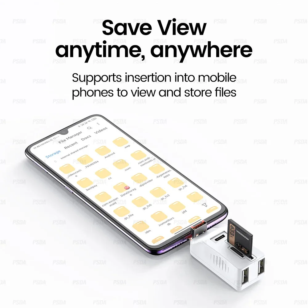 7-in- 1HUB 2.0 Reader USB 2.0 Splitter HUB ReadTF Memory Card Adapter Extender Docking Station Converter