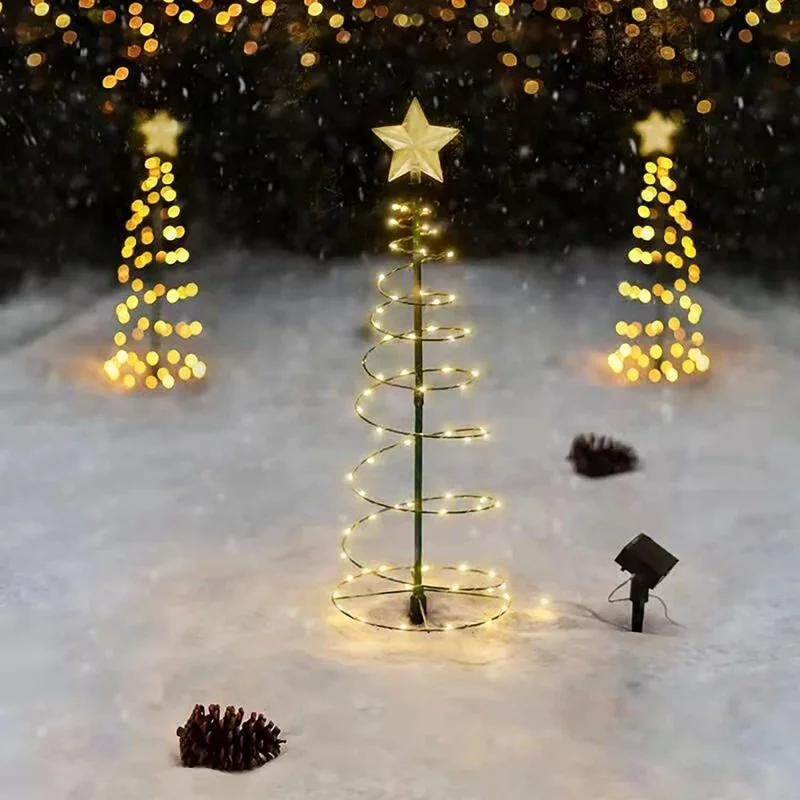 Hot Selling Christmas Festival Stars LED Lights  Multi-color Decorative Lights Outdoor Spiral Rope Light