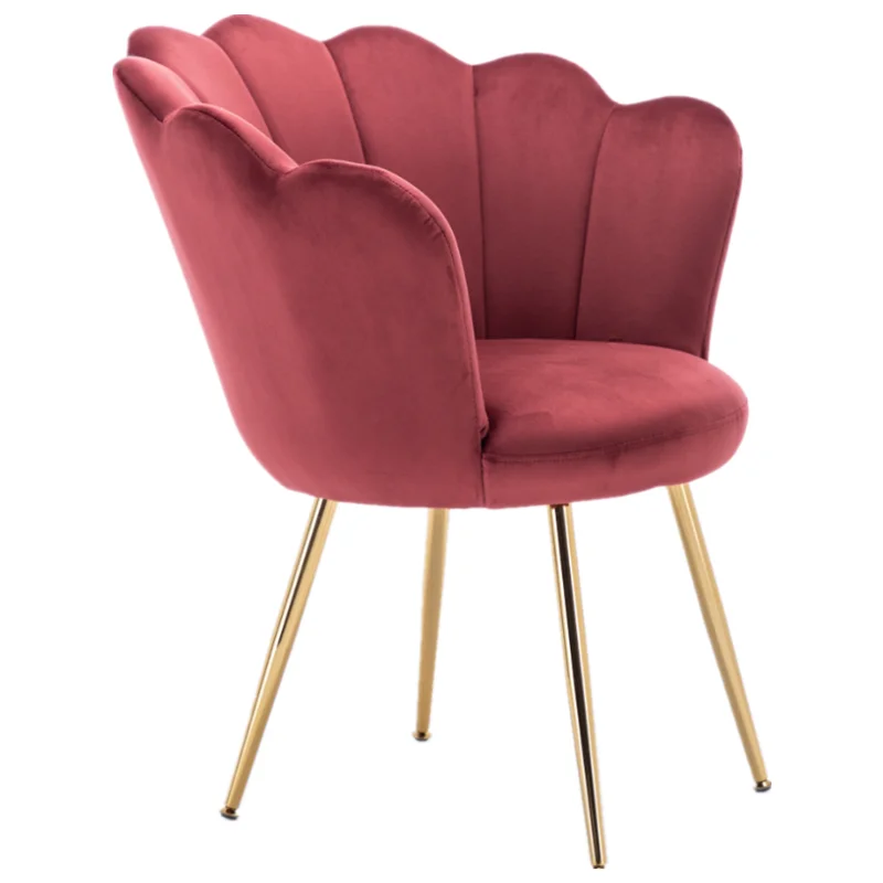 Wholesale gold frame room furniture Nordic velvet modern luxury dining chairs