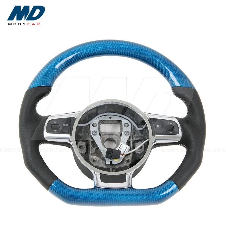 Blue Carbon Fiber Steering Wheel For 2008-2015 Audi R8 V8 V10