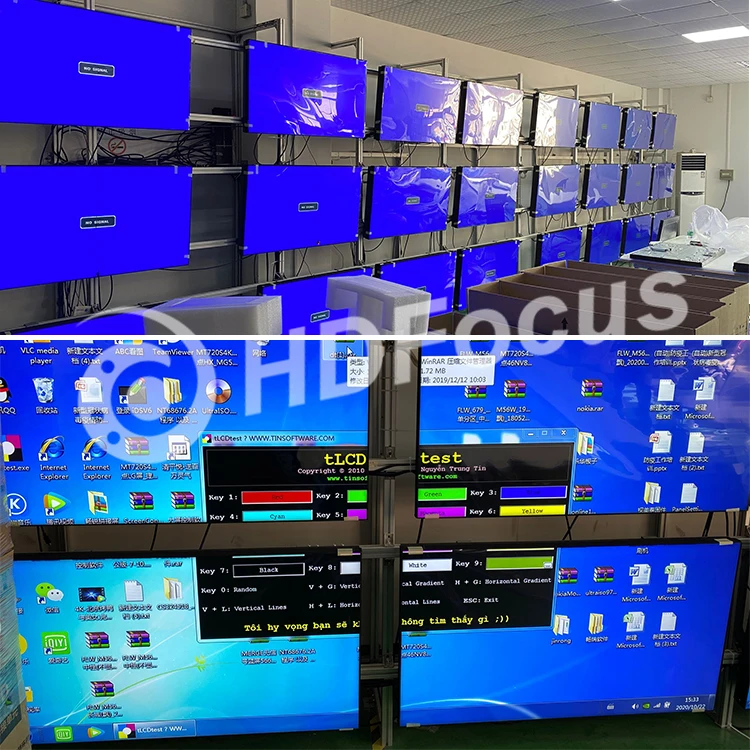 65-Inch 3.5mm Narrow Bezel 4K 500 Nits LCD Video Wall Screen CCTV Monitor for Advertising TV Wall
