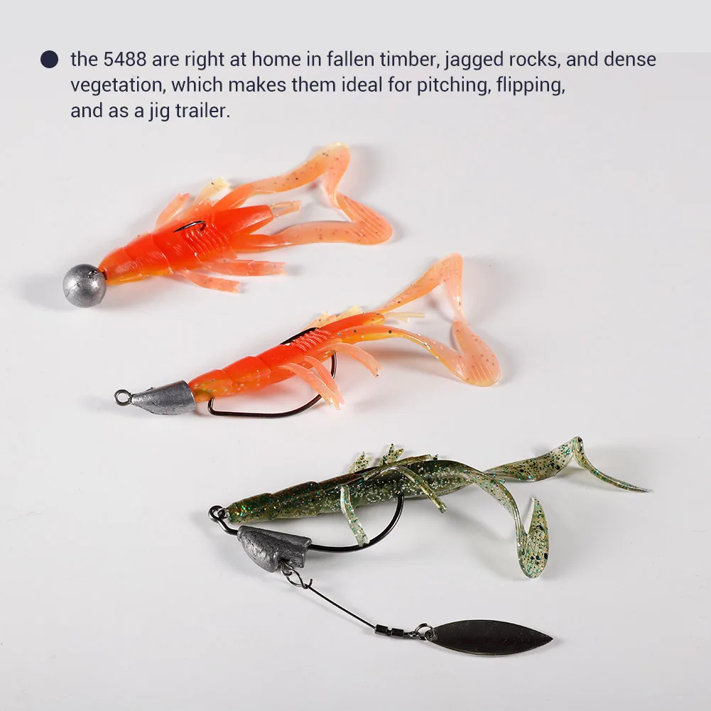 NOEBY Silicone Soft Lure Shrimp Worm Wobblers 85mm 4.8g Plastic Prawn Lure PVC Material Swim Bait Artificial Bait Fishing Lures