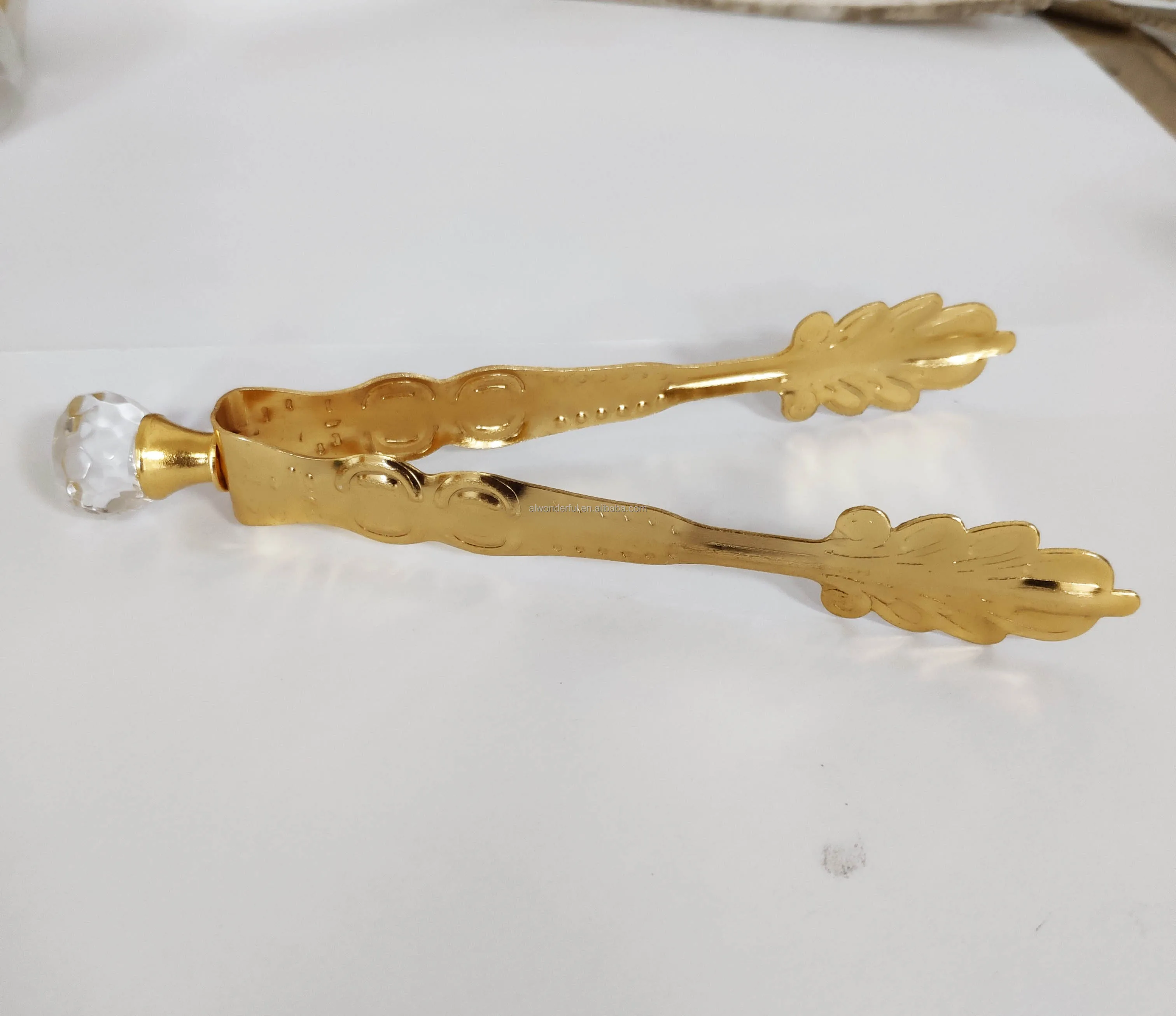 2022 arabic gold plated meta tong / metal sugar tong