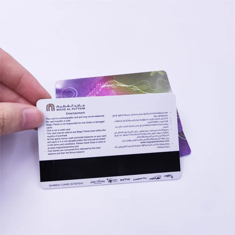 Custom magnetic stripe card glossy PVC plastic Membership Gift card printing