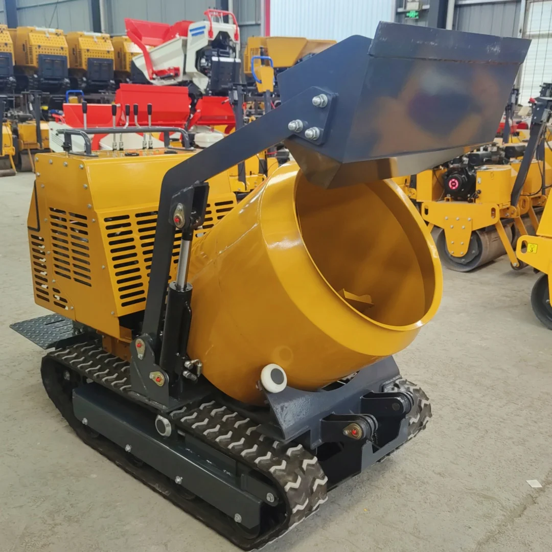 HT750 Concrete mixing tank High Adaptability Mini Concrete Mixer Truck Tracked Mini Dumper Gasoline Mini Concrete Mixer