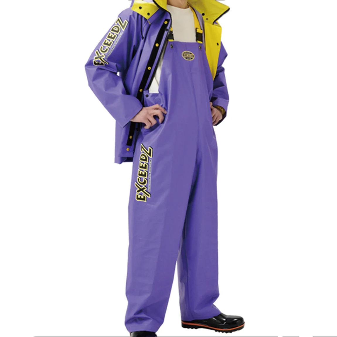 
High Frequency Waterproof Fishing Man Hiking Rainwear PU Raincoat 